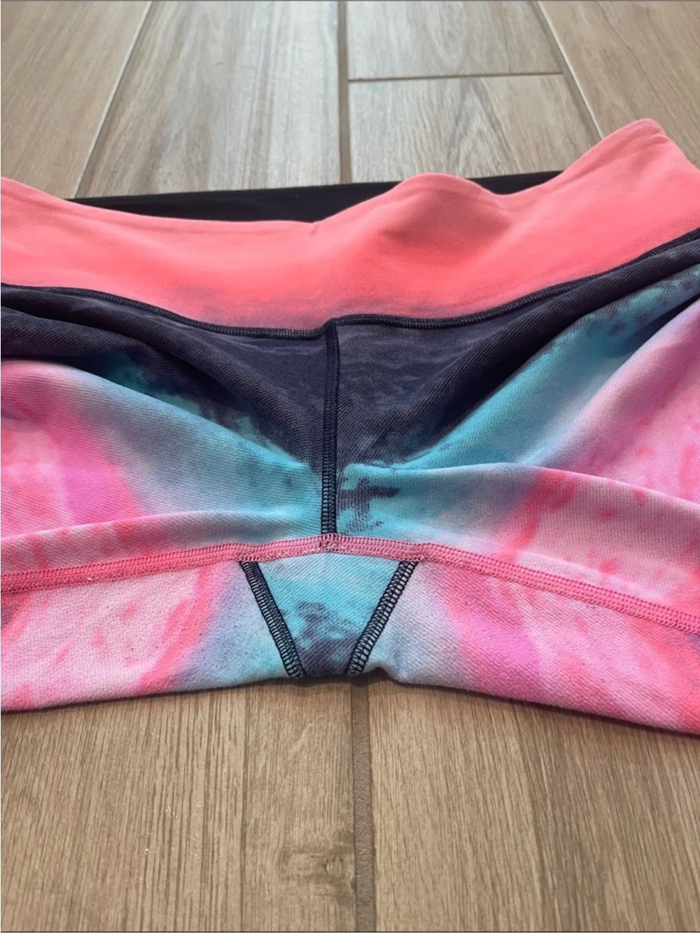 Lululemon Wunder Under Mid Rise BEACHSCAPE Sunset Mirage Tights Sz 10 Rare